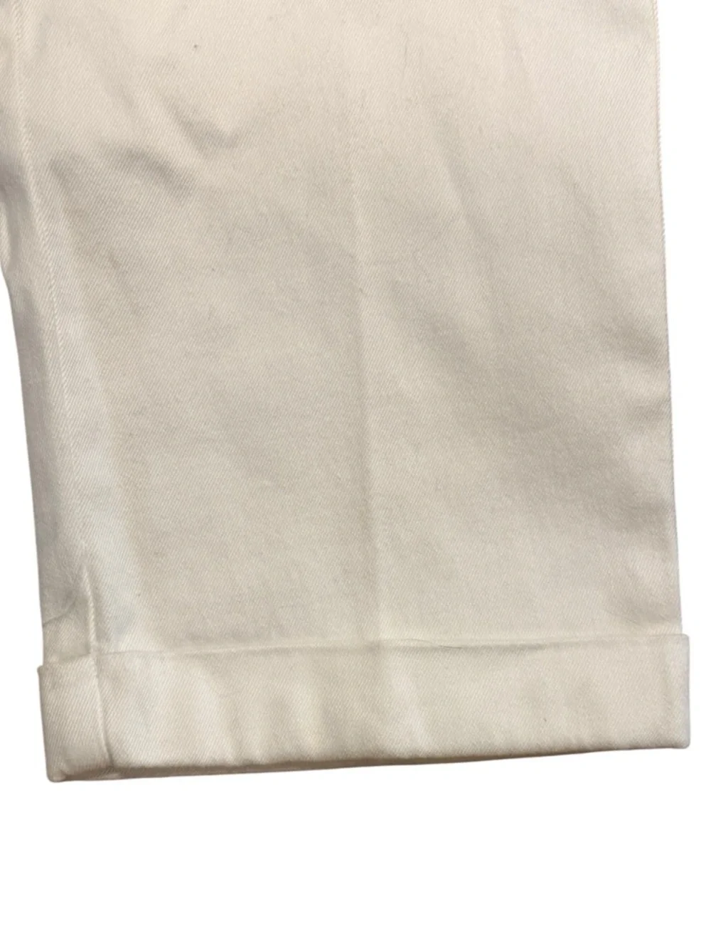 Ralph Lauren Sport Cropped Cuffed Chino Zip Fly Cotton Pants White 10